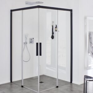 Kermi Nica Black 90x140 Czarna NIC2L090203PK+NIC2R140203PK